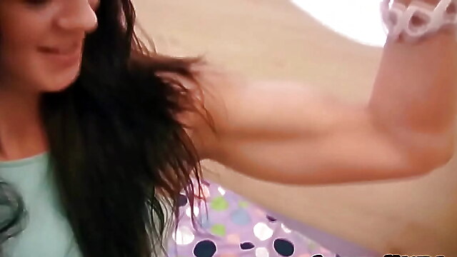 Hand insemination, handjob cum on hands, cum on her arm, cum in her handjob, brunette handjob pov pornstar
