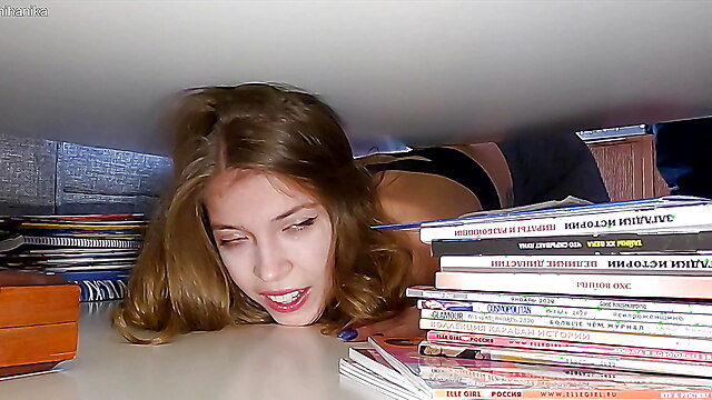 Fantasy step family creampie, story porn russian, sex under a table, table real porn video, teen under table