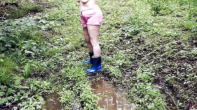 Latex public sex, public slave humiliation, public bondage tits outdoor, latex sex fetish outdoor, rubber doll fetish